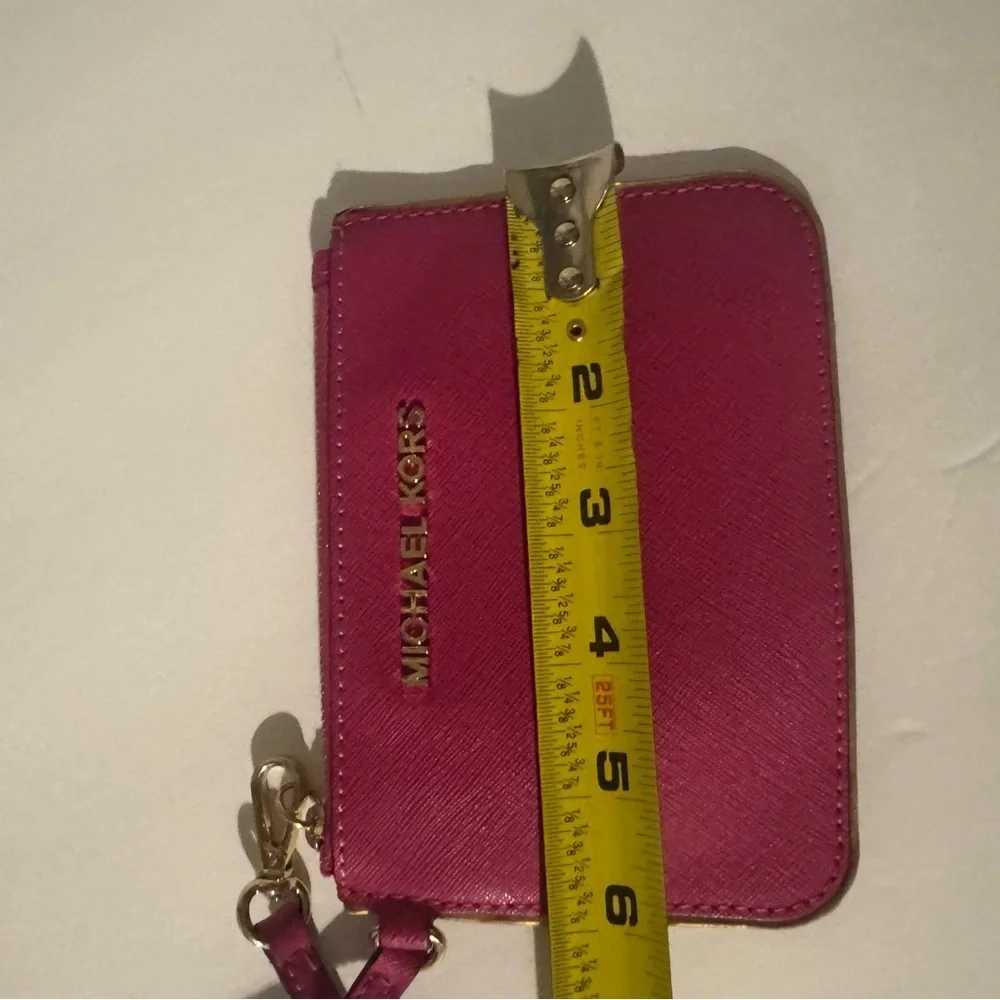 Michael Kors Fuchsia Wristlet with Gold Hardware